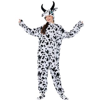 3pcs Unisex Funny Cow Animal Bodysuit Pajama Adult Cosplay Halloween Costume N22306 3pcs Unisex Funny Cow Animal Bodysuit Pajama Adult Cosplay Halloween Costume N22306