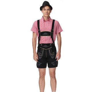 3pcs Men's Deluxe Suspenders and Gingham Shirt Bavarian Oktoberfest Lederhosen Costume N21516 3pcs Men's Deluxe Suspenders and Gingham Shirt Bavarian Oktoberfest Lederhosen Costume N21516
