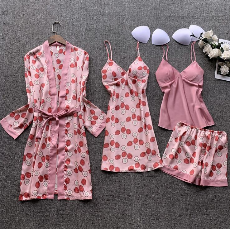 Gorgeous Pajamas Featuring Sexy Strawberry Prints