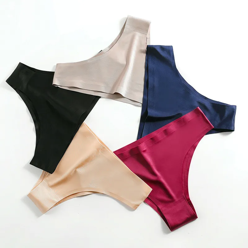 Breathable Solid Color Low Waist Panties with Seamless Design