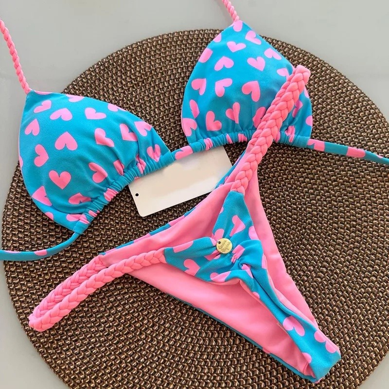 Women's Two - Piece Multicolored Bikini Swimwear Sets