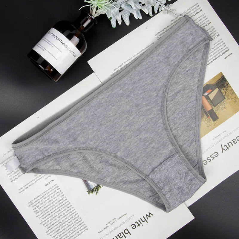 Solid Color Brief Panties