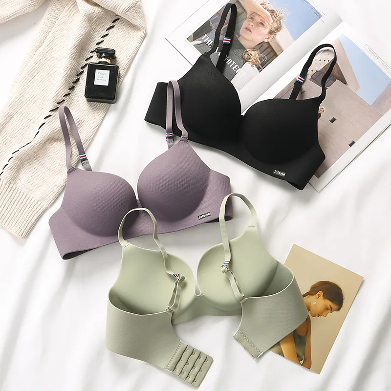 Solid Color Soft Summer Bra: Simple Style, Comfortable Nylon Lycra