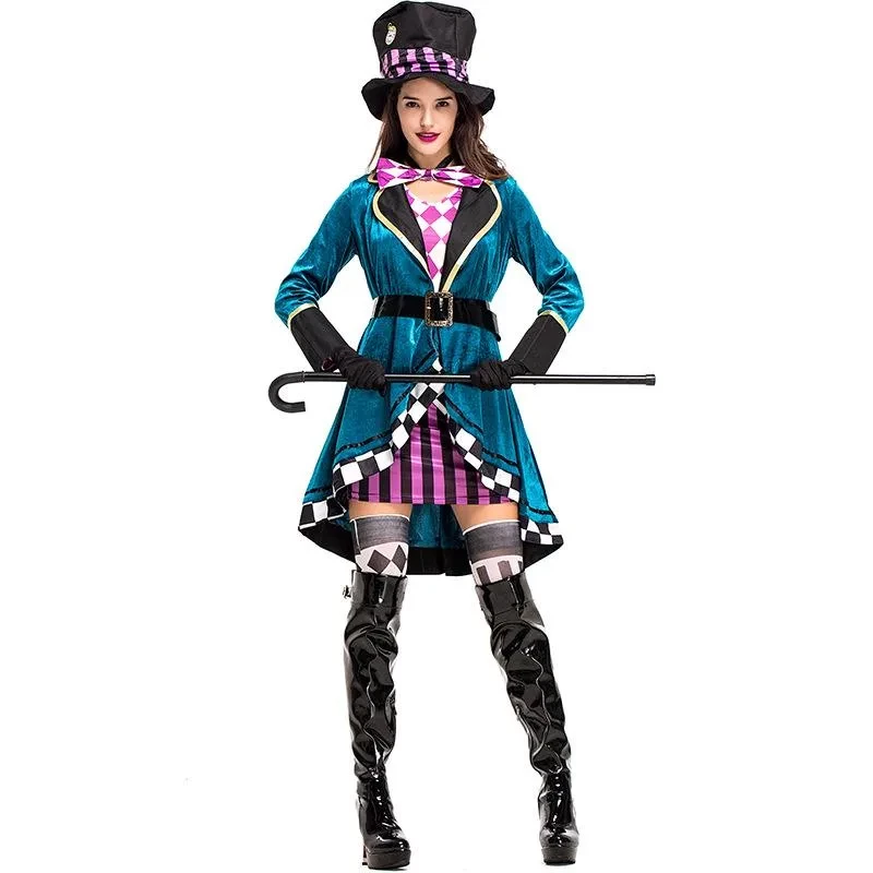 Adult Female Magician Costume for Halloween Performance